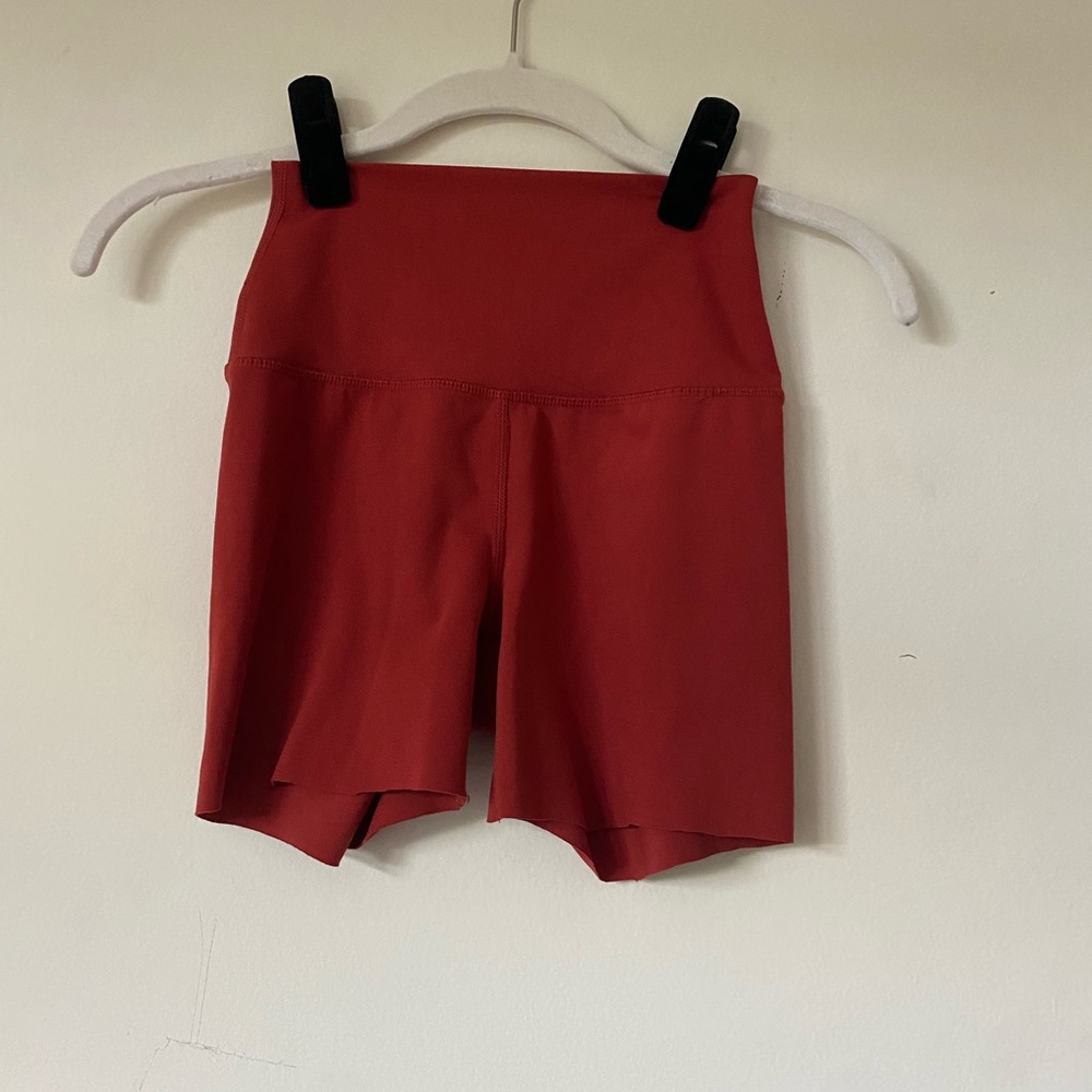 Women’s Red Biker Shorts